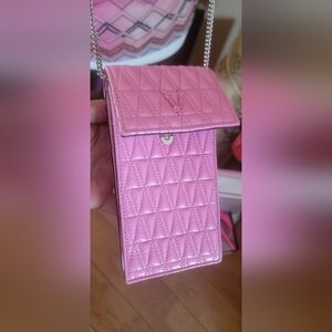 Stunning Versace Patent Phone Crossbody Case, New